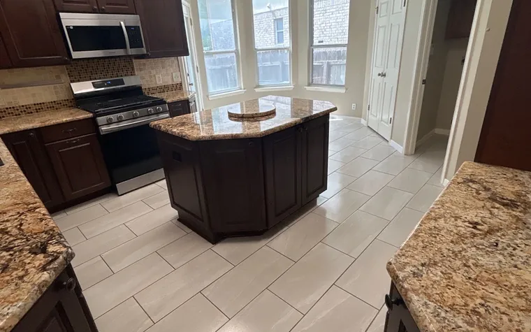 Granite kitchen cleaned move-in ready