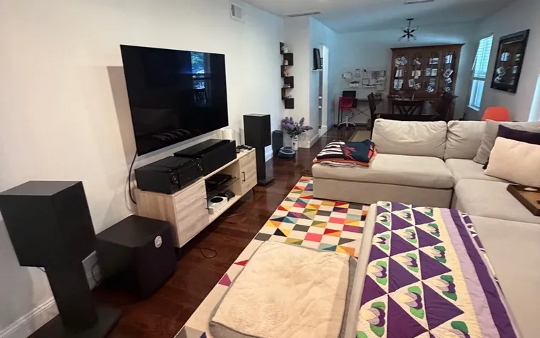 Living room after a standard house clean